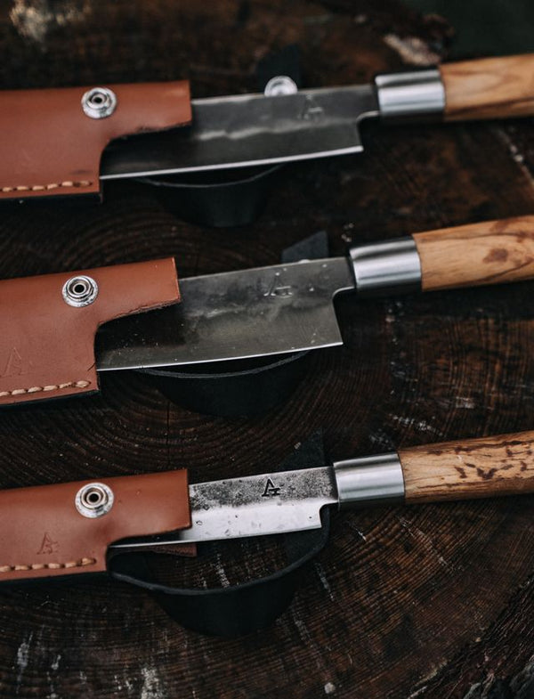 Anvil forged handmade butcher knife