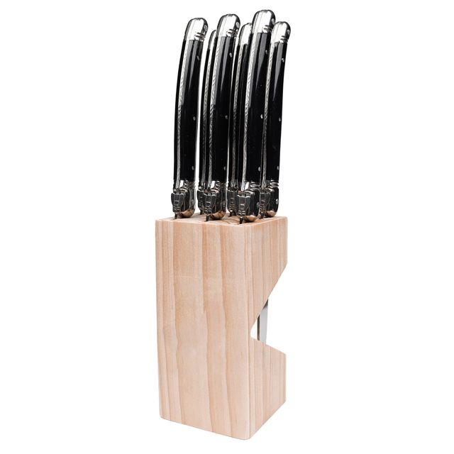 Laguiole Affordable Steakknives set of 6 Black
