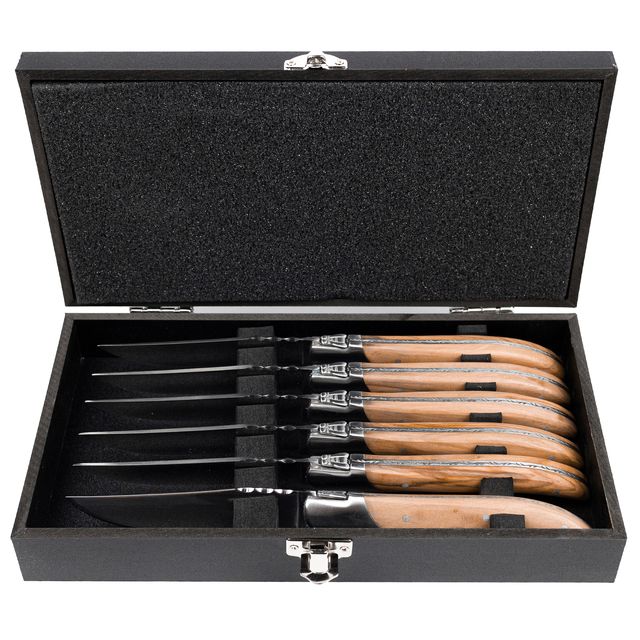 Laguiole Steakknives Olive Wood set of 6