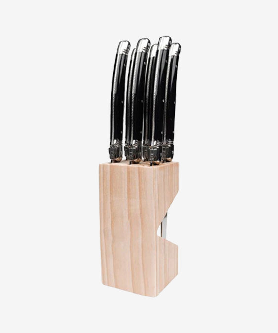 Laguiole Affordable Steakknives set of 6 Black