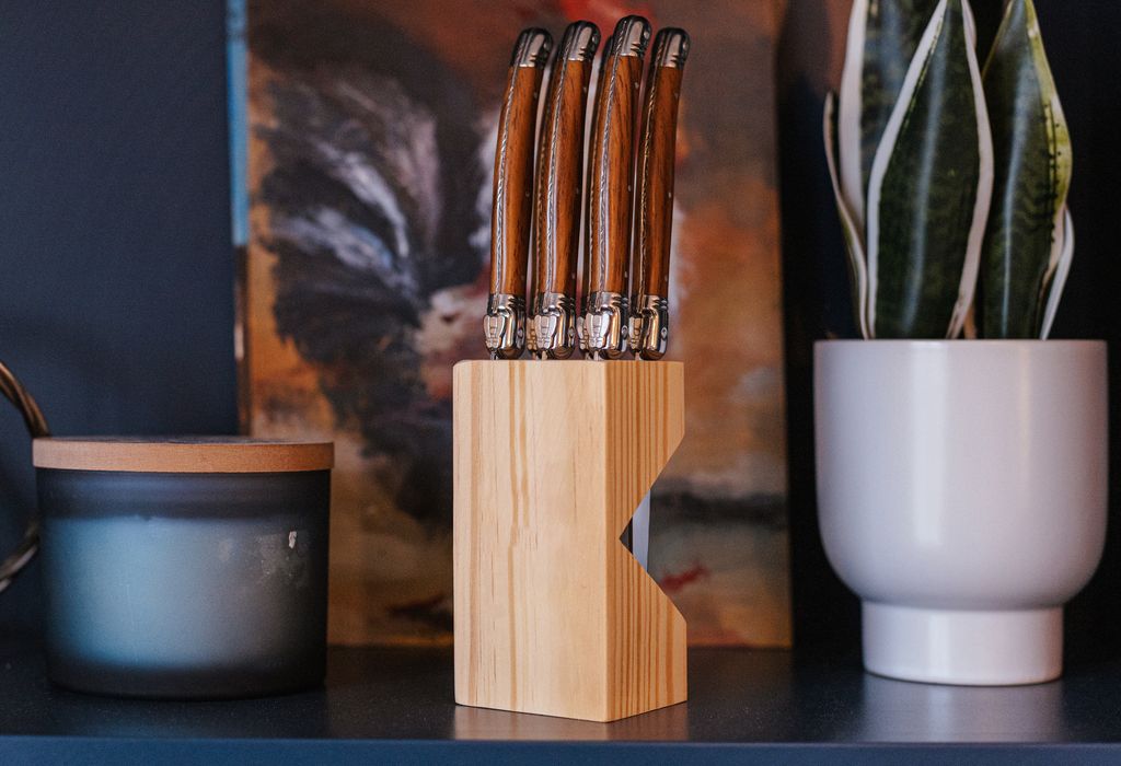 Laguiole Affordable Steakknives set of 6 wood look