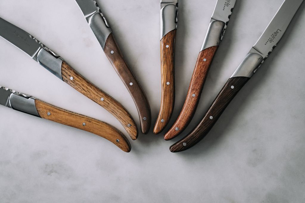 Laguiole Steakknives Mixed wood set of 6